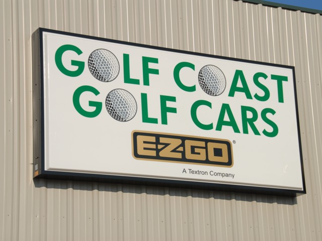 Illuminated Cabinet Sign for Golf Coast Golf Cars. CLICK HERE to return to main portfolio page.