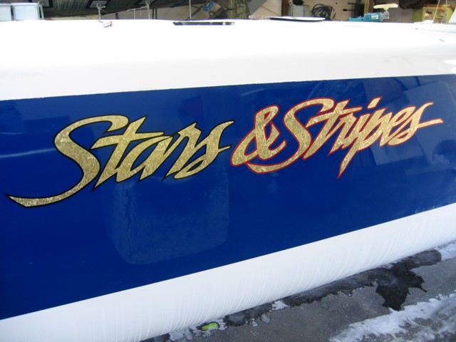 Recreational Vehicle Lettering for Stars & Stripes. CLICK HERE to return to main portfolio page.