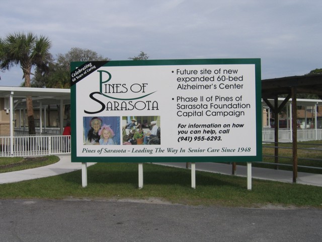 Construction Site Sign for Pines of Sarasota. CLICK HERE to return to main portfolio page.