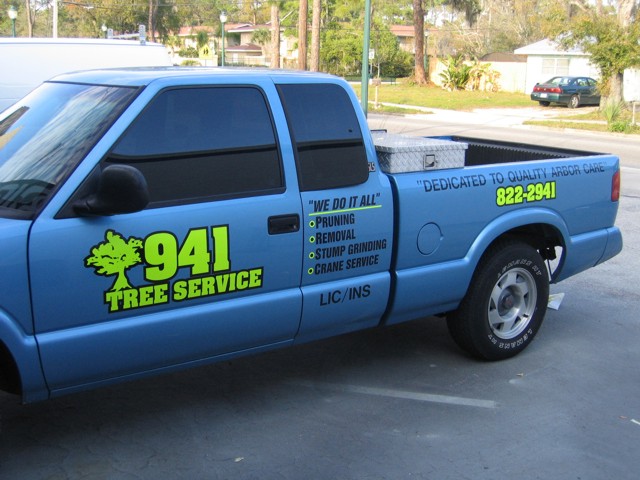 Vehicle Lettering & Graphics for 941 Tree Service. CLICK HERE to return to main portfolio page.