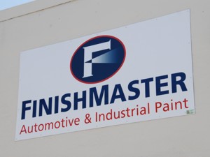 Non-illuminated wall sign for FinishMaster. To see more non-illuminated wall signs like this, CLICK HERE to view the non-illuminated wall sign section of our Portfolio page.