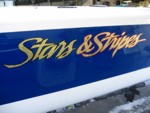 Recreational Vehicle Lettering for Stars & Stripes. CLICK HERE to see this photo full size.