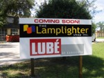 Construction Site Sign for Lamplighter Shop and Lube of Saraosta. CLICK HERE to see this photo full size.