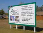 Construction Site Sign for Pines of Sarasota. CLICK HERE to see this photo full size.