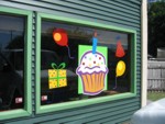 Window Vinyl Lettering & Graphics for Cupcake Cafe. CLICK HERE to see this photo full size.