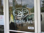 Door Vinyl Lettering & Graphics for Wearable Art. CLICK HERE to see this photo full size.