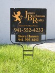 Real Estate Yard Sign for James Buchanan Realty. CLICK HERE to see this photo full size.